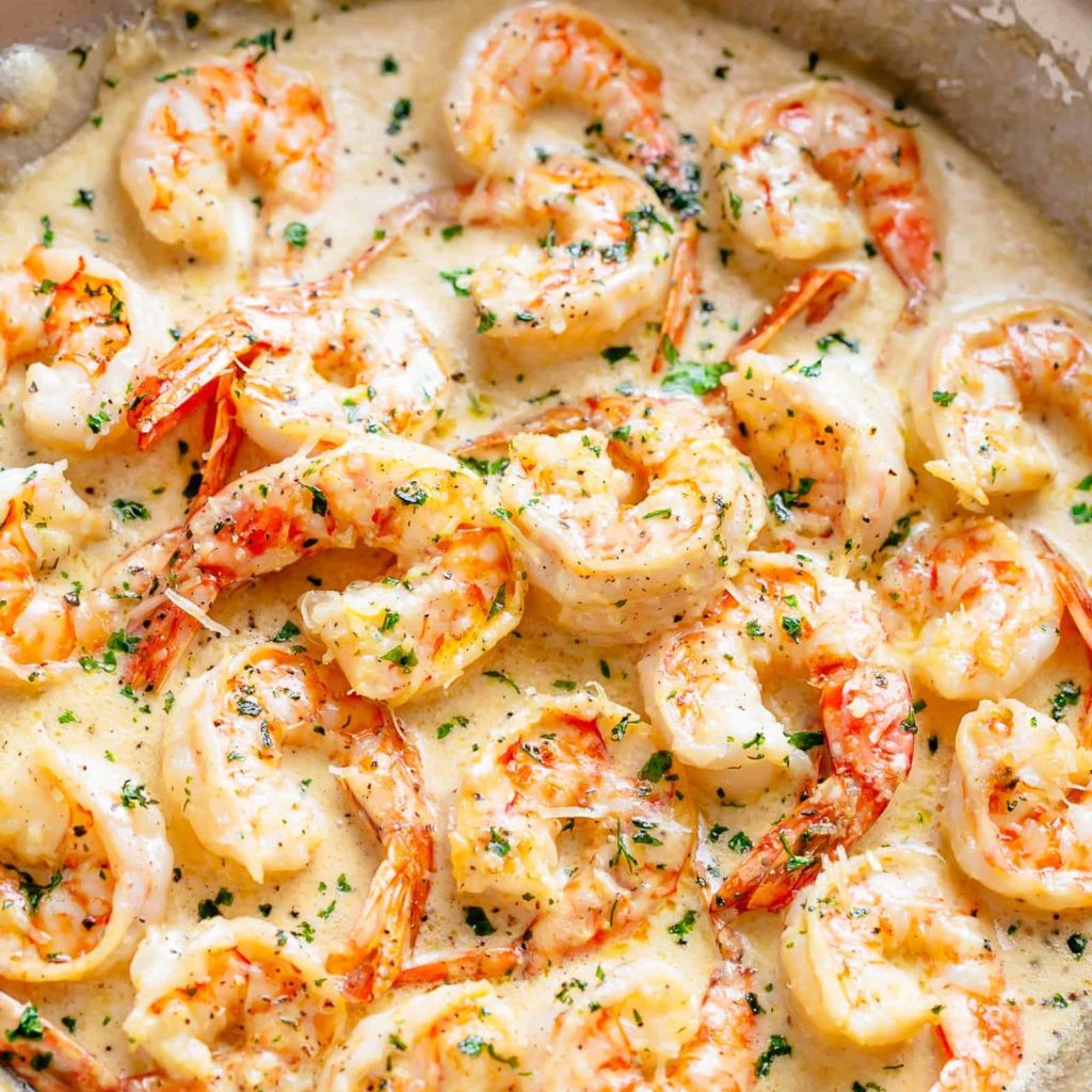 Creamy Bourbon Grilled Shrimp - Ellbeeized