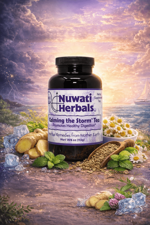 Calming the Storm Tea — official Nuwati Herbals product artwork
