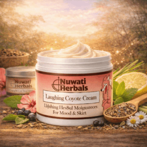 Laughing Coyote Cream — official Nuwati Herbals product artwork