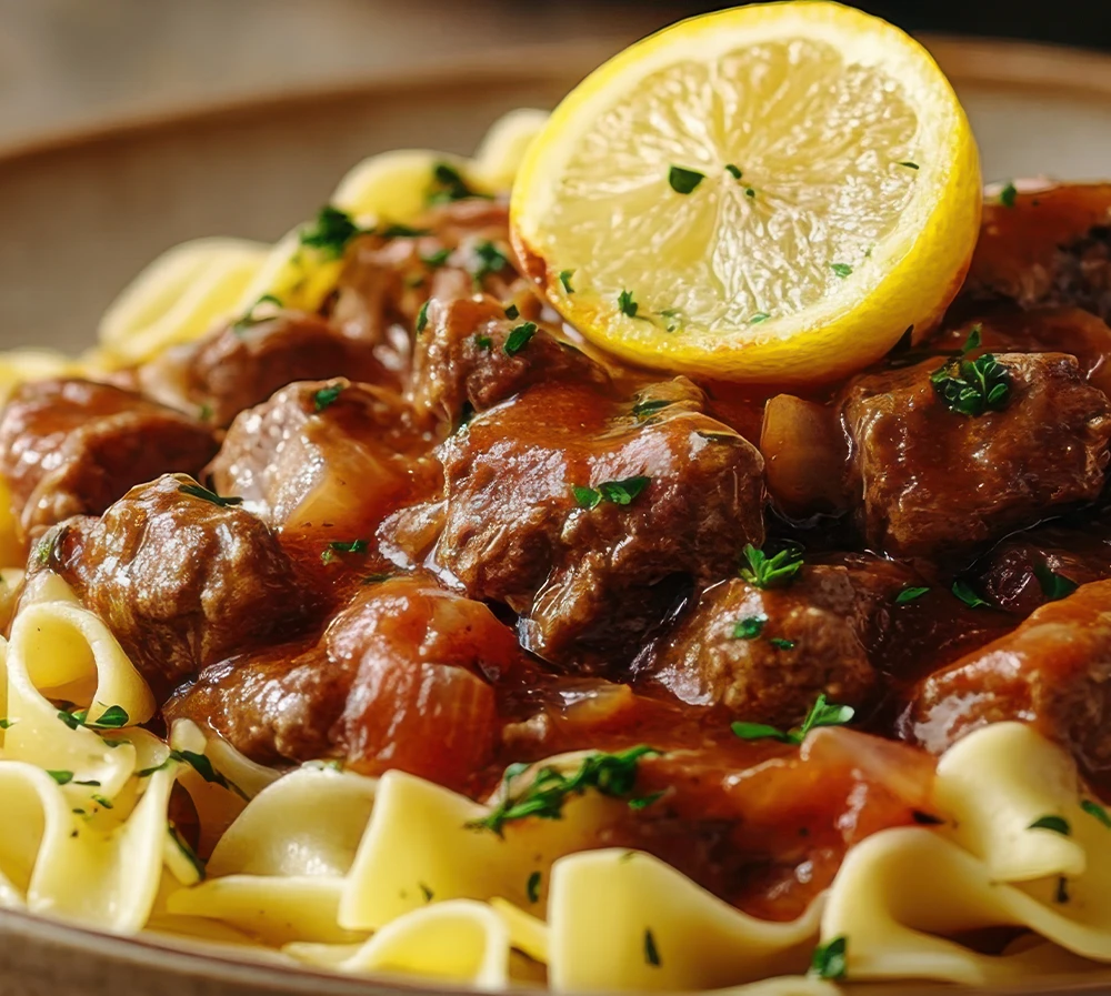 Beef Tips and Noodles