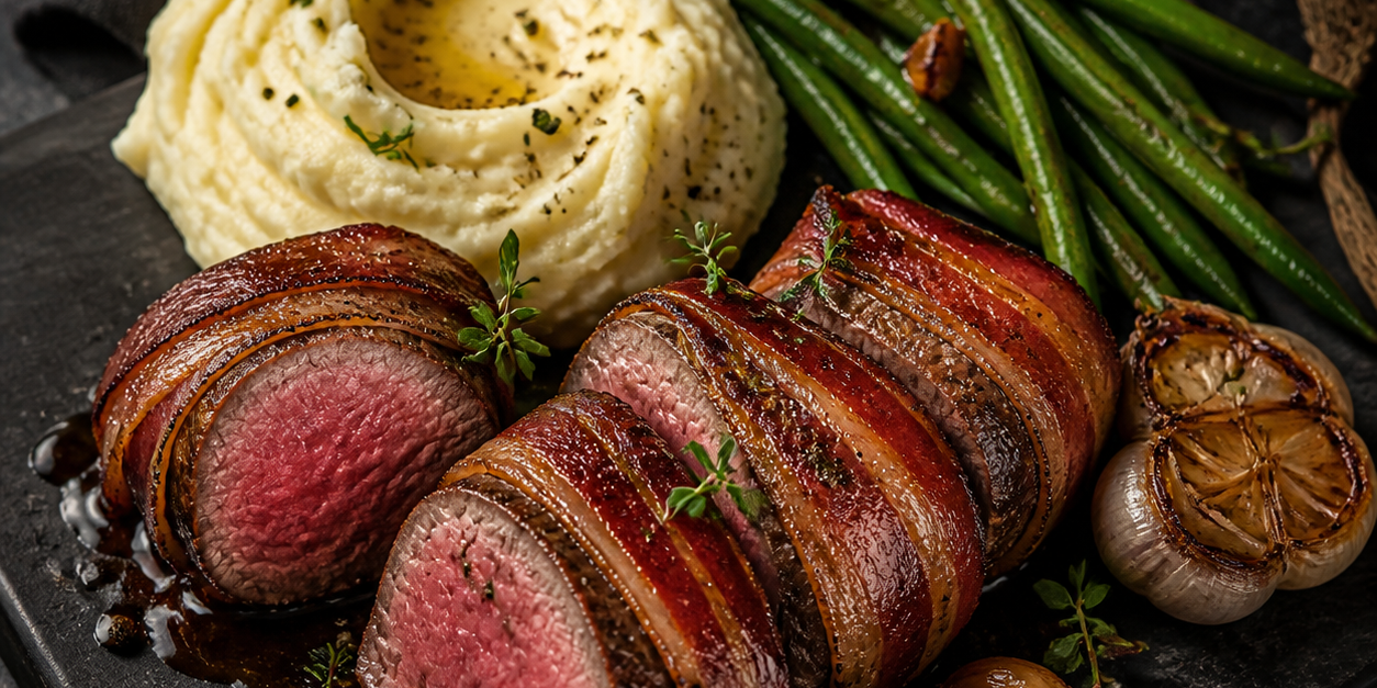 Asian Ginger Bacon-Wrapped Venison Tenderloin