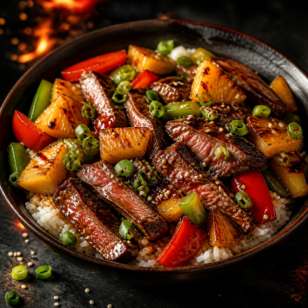 Asian Zing Pineapple Steak Strips