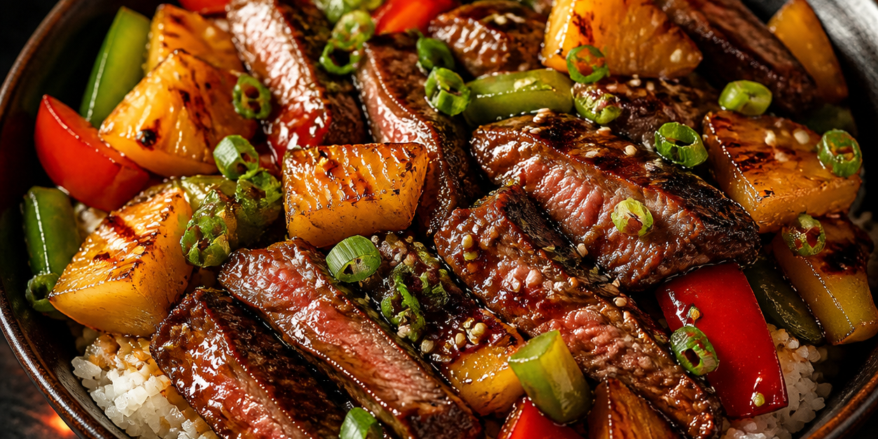 Asian Zing Pineapple Steak Strips