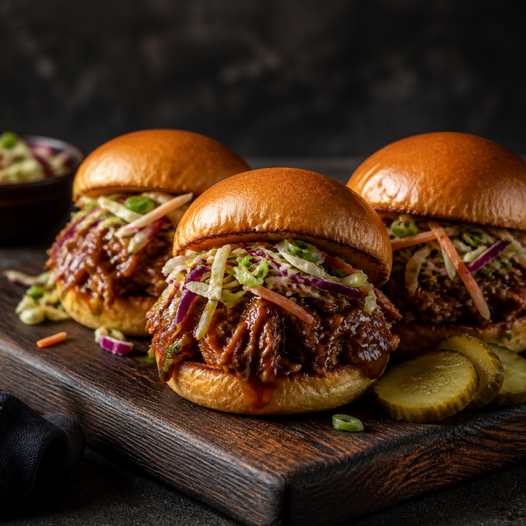 Asian Zing Pulled Pork Sliders