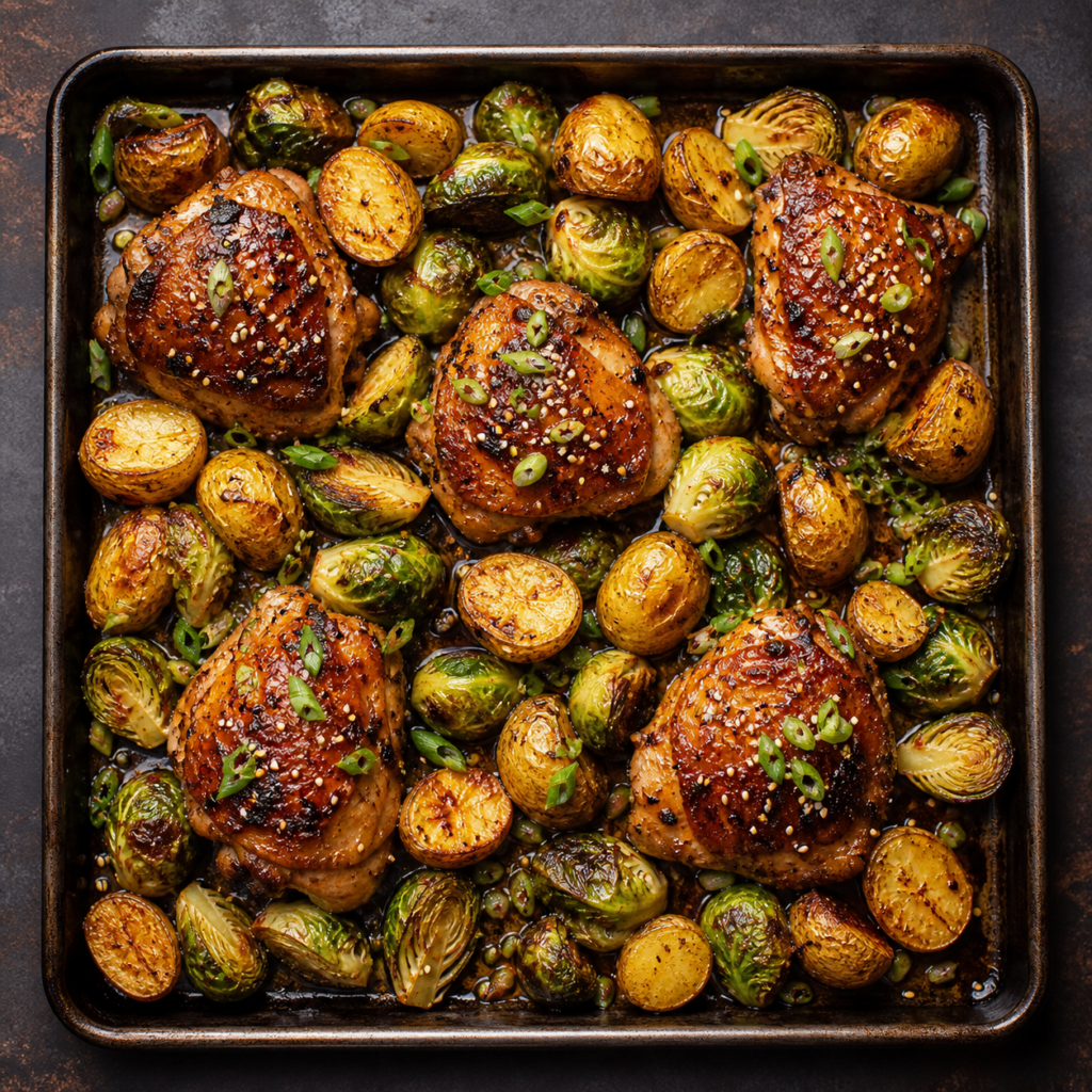 Asian Zing Roast Chicken & Potatoes