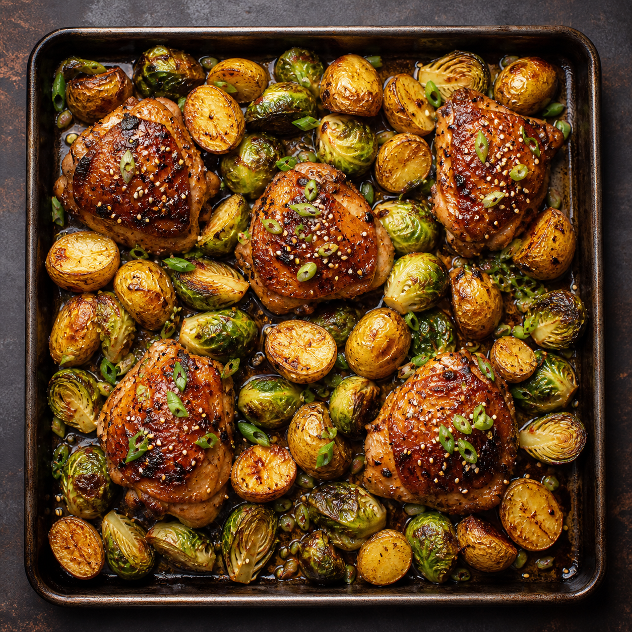 Asian Zing Roast Chicken & Potatoes