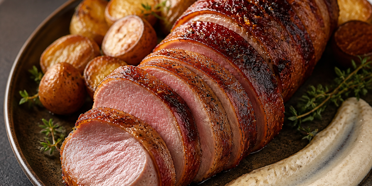 Bacon-Wrapped Tuscan Pork Tenderloin Bacon-Wrapped Tuscan Pork Tenderloin