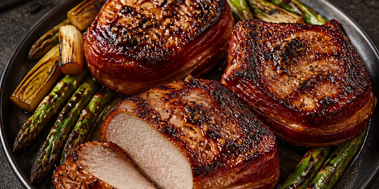 Bacon-Wrapped Zesty Pork Chops