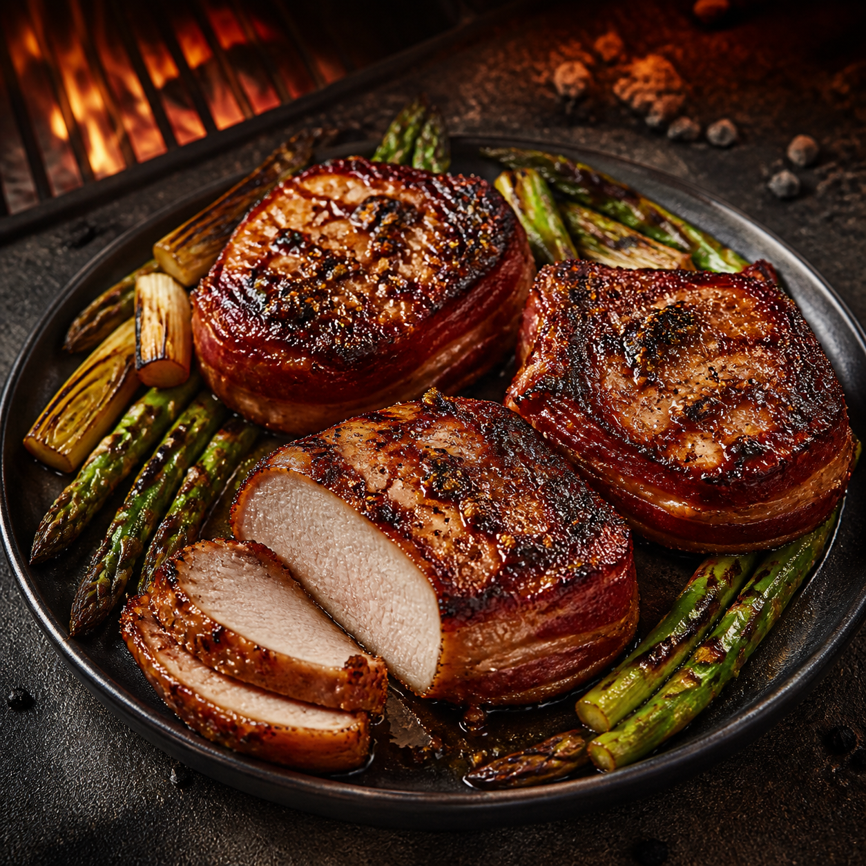 Bacon-Wrapped Zesty Pork Chops