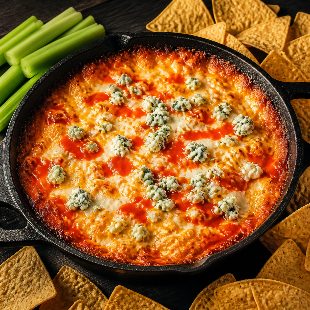 Baked Buffalo Chicken Dip