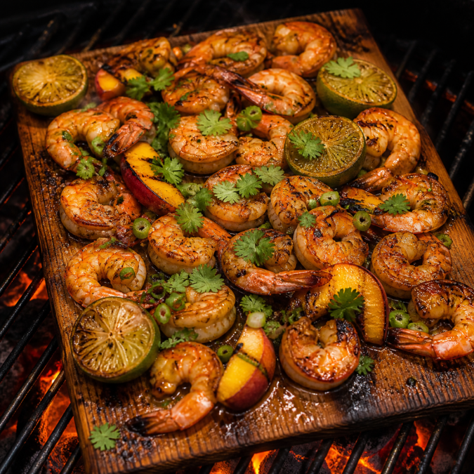 Cedar-Plank Honey-Lime Shrimp