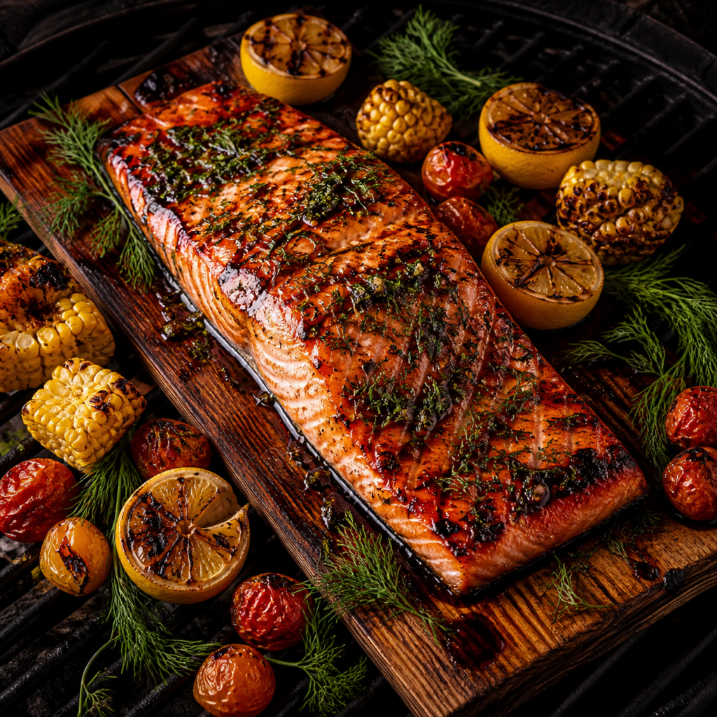 Sweet & Smoky Cedar-Plank Salmon