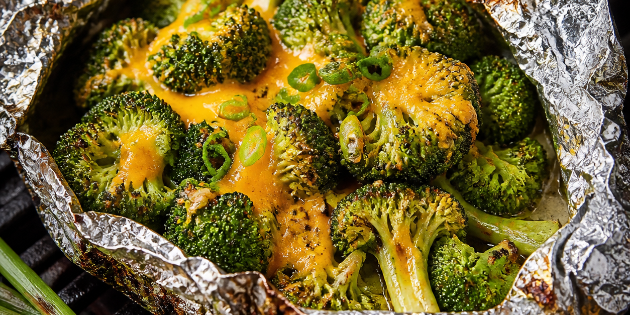 Cheesy Garlic-Grilled Broccoli Cheesy Garlic-Grilled Broccoli