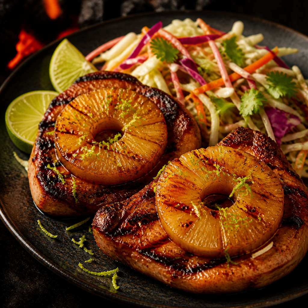 Chile-Lime Pineapple Pork Chops