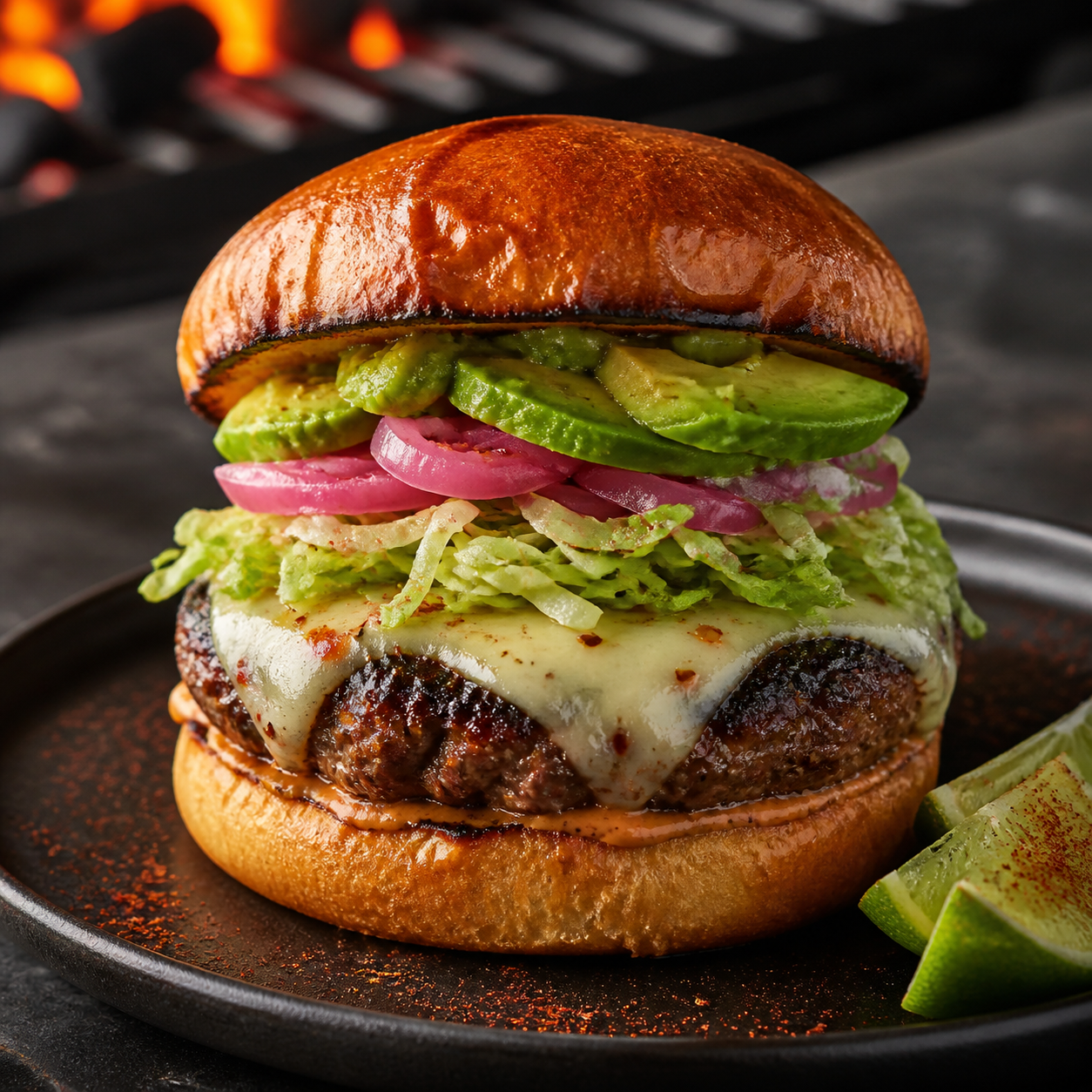 Chili-Lime Avocado Burgers