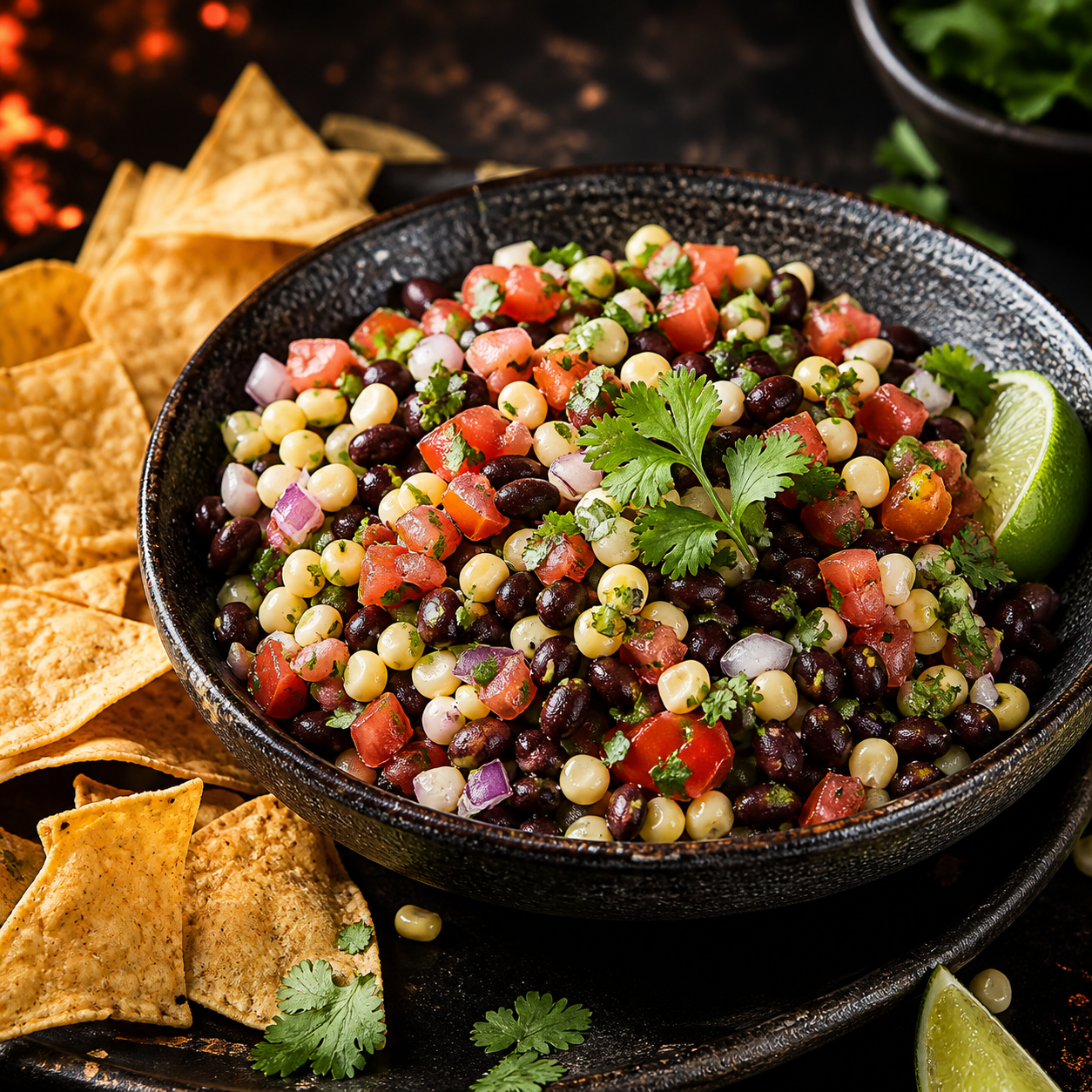 Chili-Lime Black Bean Caviar