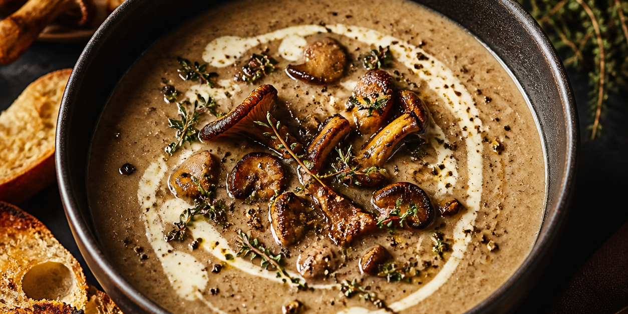 Creamy Lemon Mushroom Soup