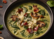 Creamy Spinach, Bacon & Mushroom Soup