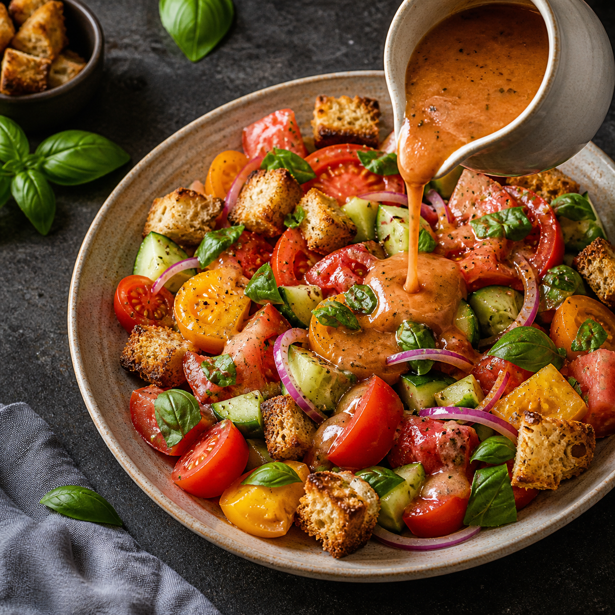 Creamy Tomato-Basil Balsamic Vinaigrette