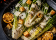 Grilled Romaine with Parmesan Garlic Dressing