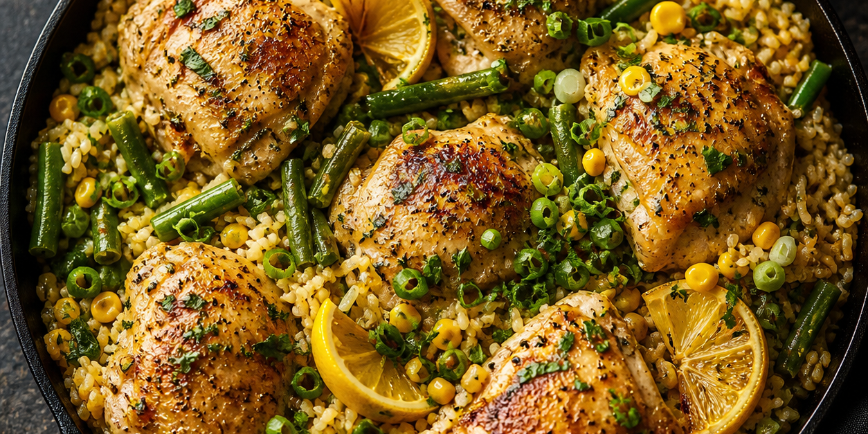 Lemon Chicken & Rice Skillet