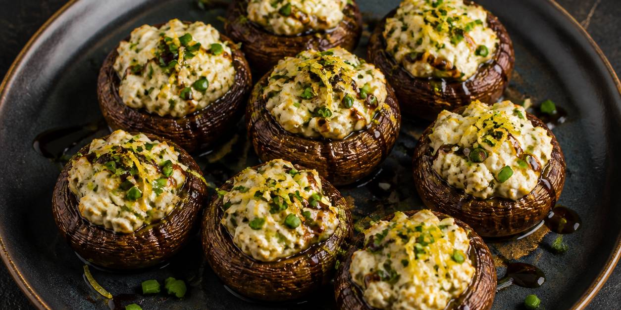 Lemon-Herb Feta Stuffed Mushrooms Lemon-Herb Feta Stuffed Mushrooms