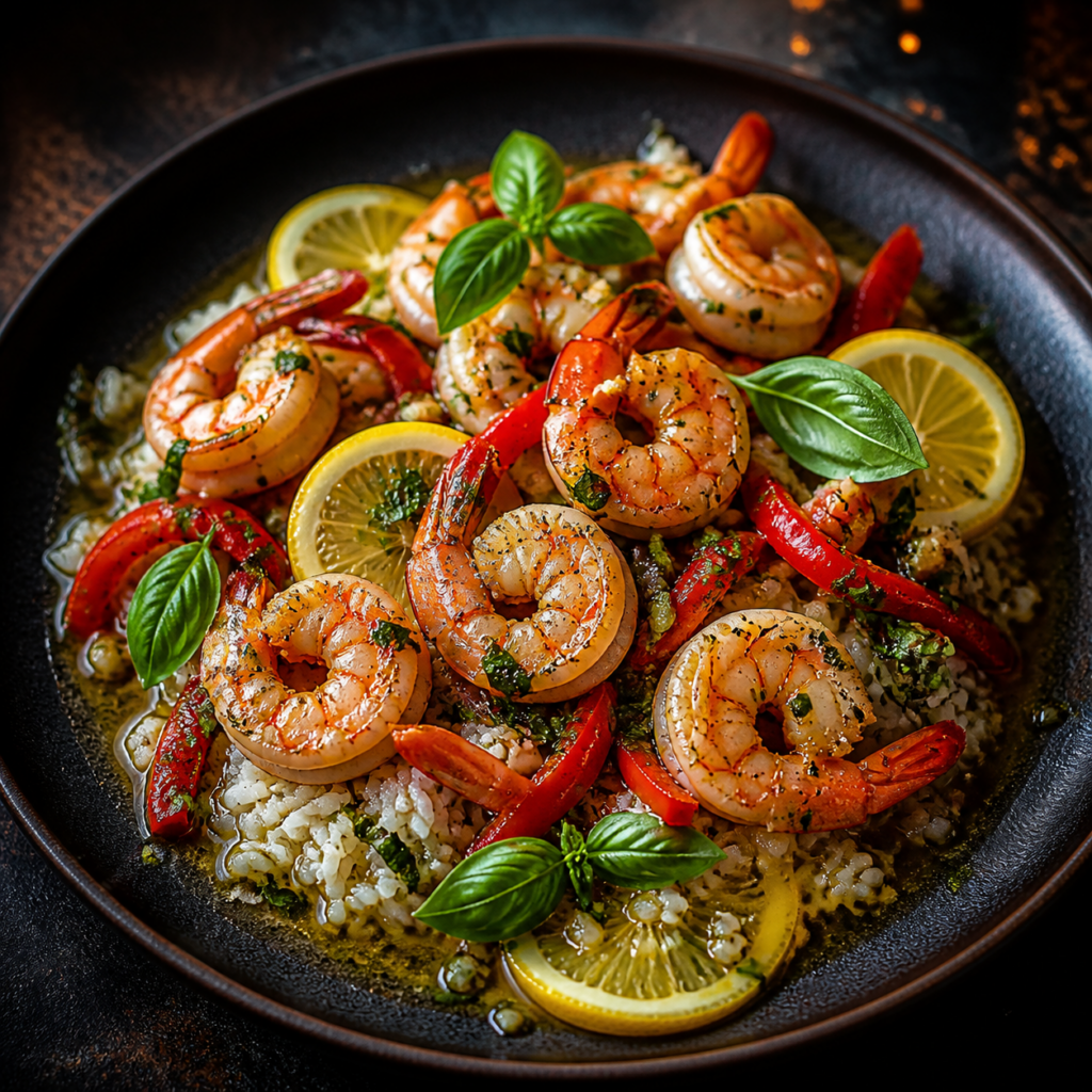 Lemon-Herb Shrimp Rice Skillet