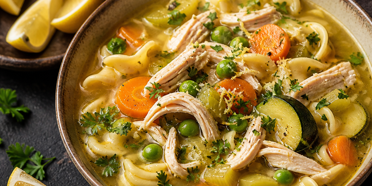 Lemon Turkey Vegetable Soup