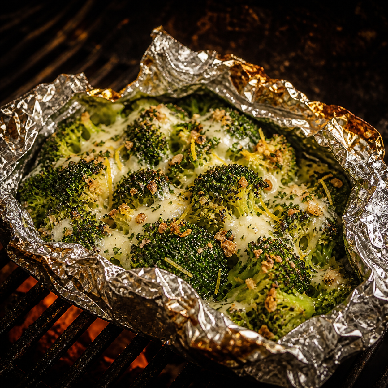 Lemon-Tuscan Broccoli Foil Packs