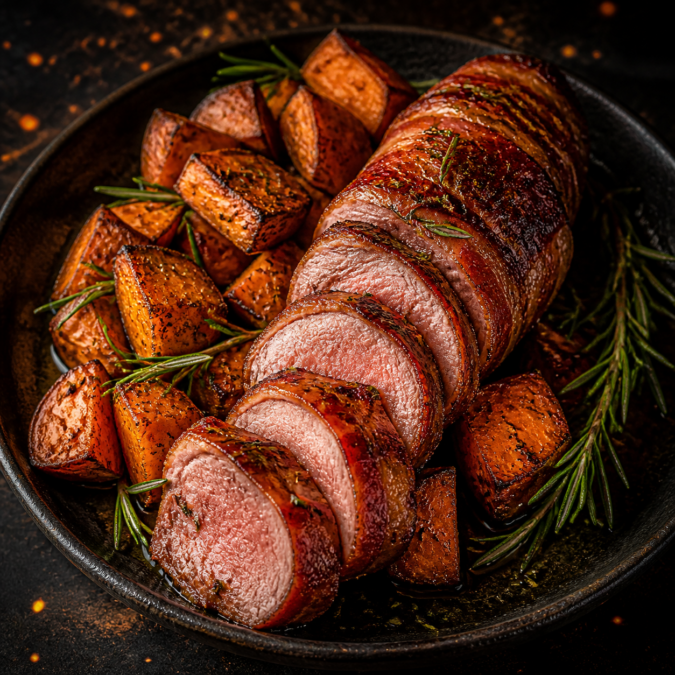 Sweet-Smoky Bacon Pork Tenderloin Sweet-Smoky Bacon Pork Tenderloin