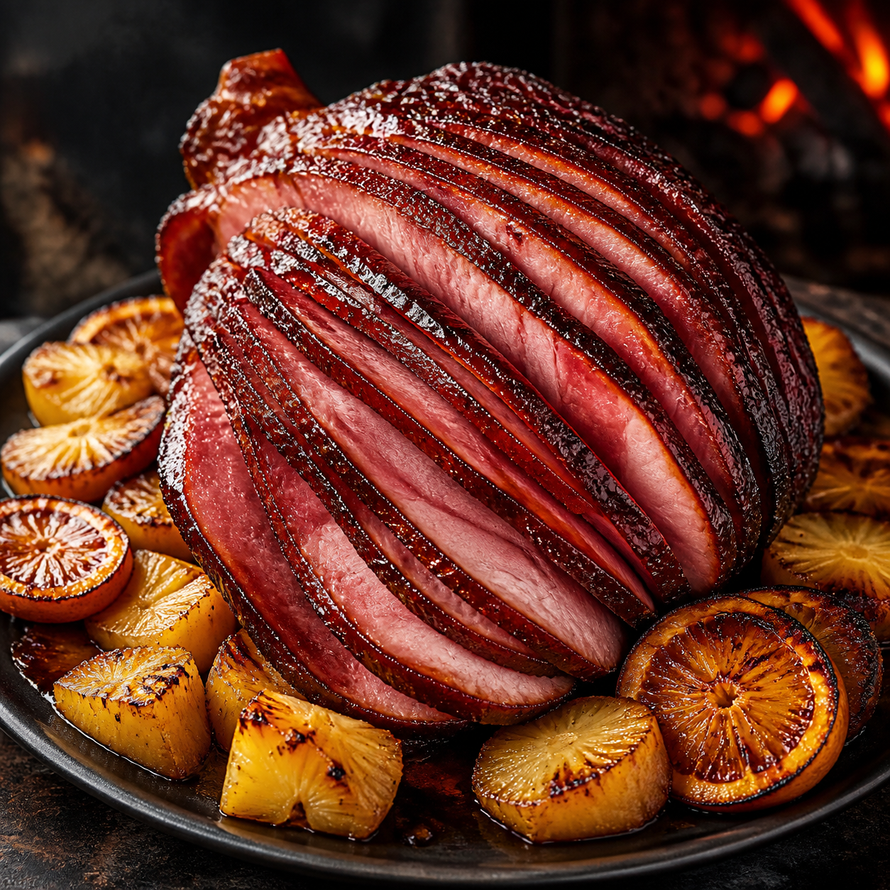 Sweet-Smoky Pineapple Smoked Ham