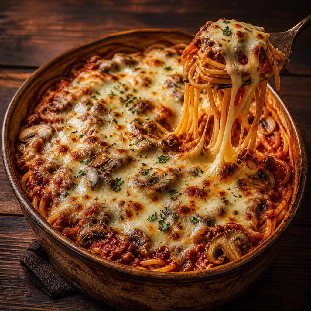 Tuscan Baked Spaghetti