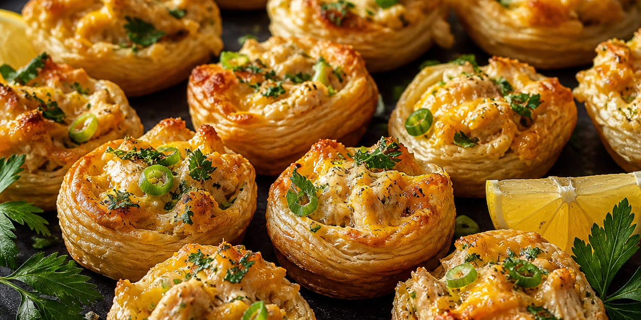 Tuscan Chicken Puff Bites