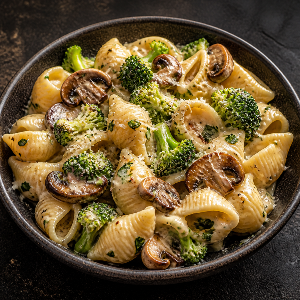 Tuscan Creamy Broccoli Shells