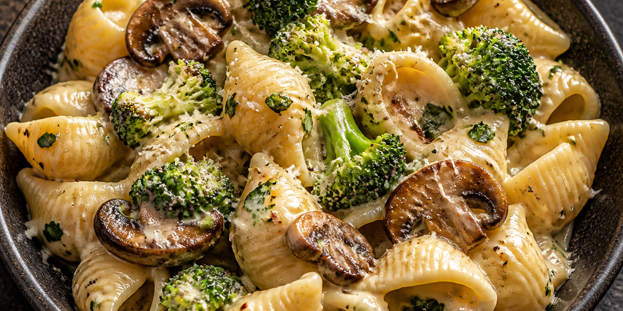 Tuscan Creamy Broccoli Shells