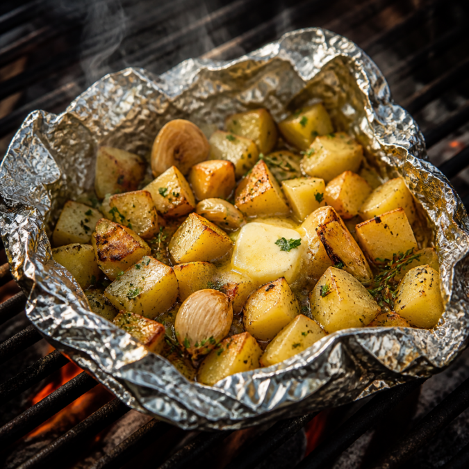 Tuscan Grilled Foil-Pack Potatoes Tuscan Grilled Foil-Pack Potatoes