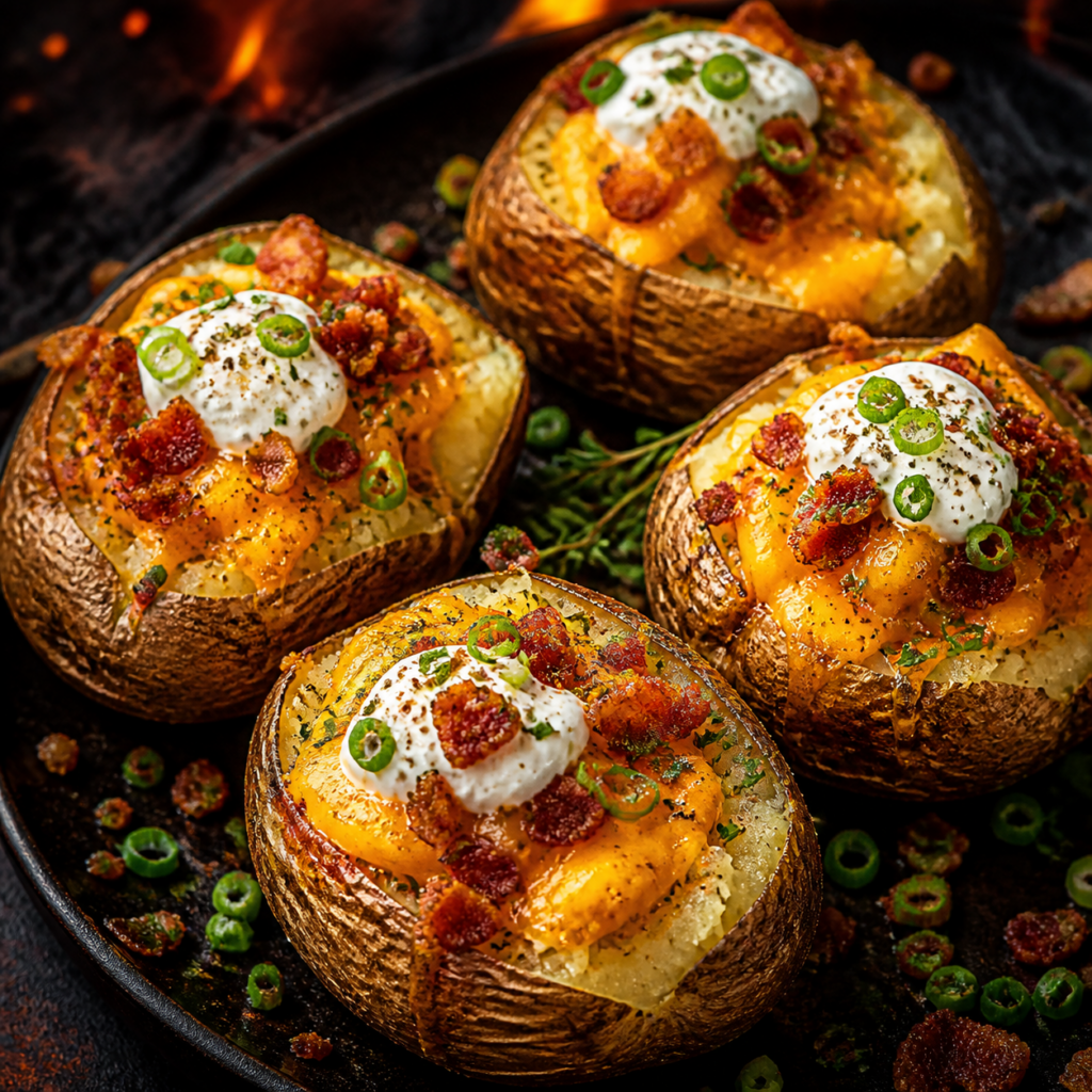 Tuscan Loaded Baked Potatoes