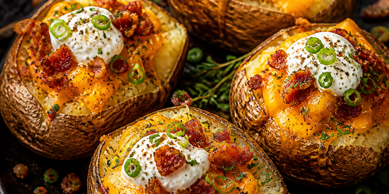 Tuscan Loaded Baked Potatoes