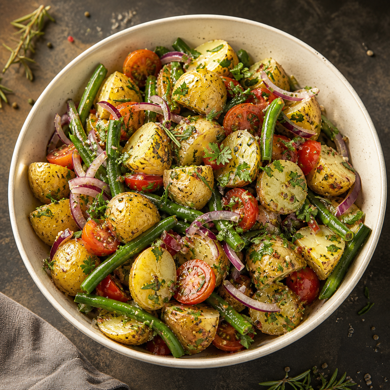 Tuscan Potato Salad with Green Beans