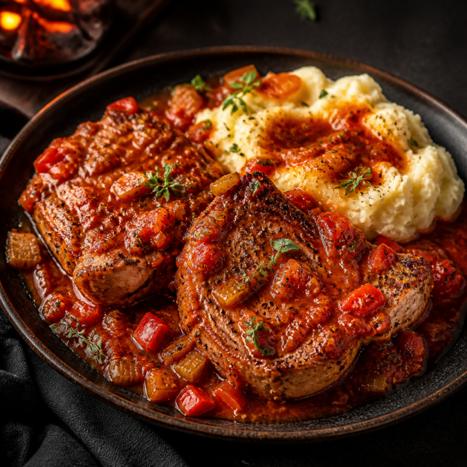 Tuscan Smothered Pork Chops Tuscan Smothered Pork Chops