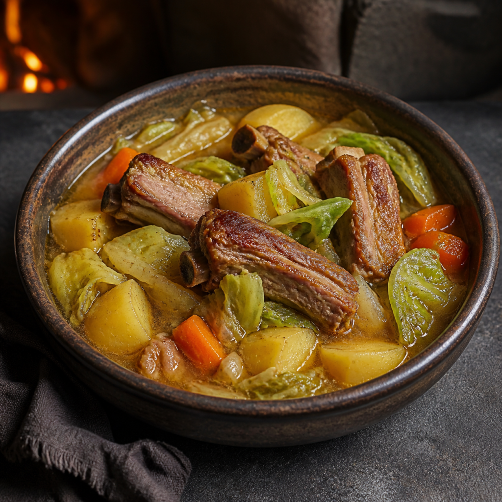 Tuscan Spare Rib & Cabbage Braise