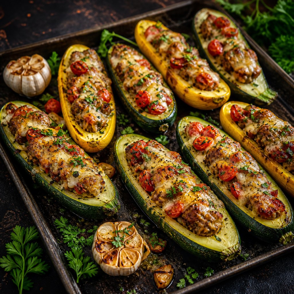 Tuscan Stuffed Squash Boats