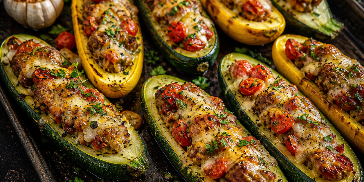 Tuscan Stuffed Squash Boats