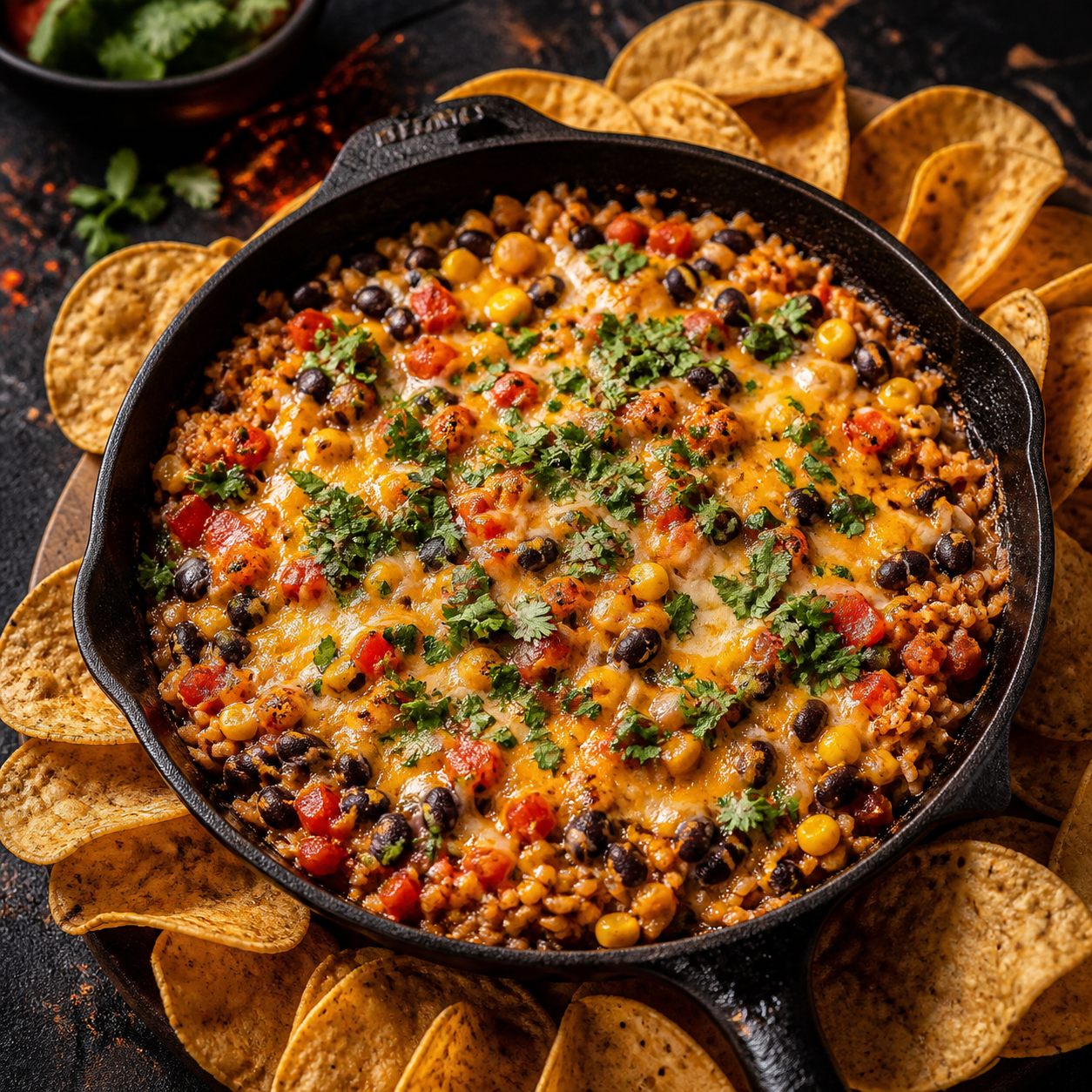 Zesty Black Bean & Rice Dip