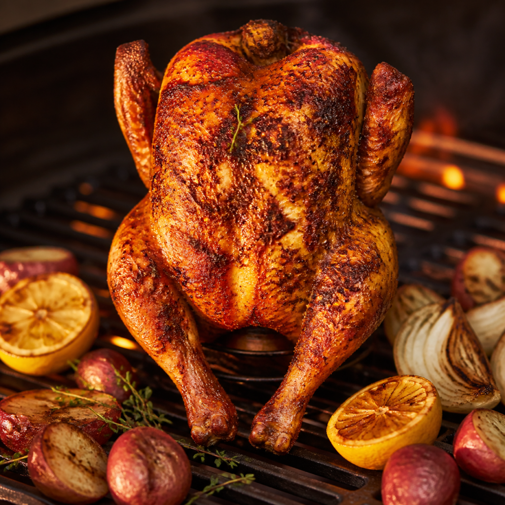 Zesty Grilled Whole Chicken