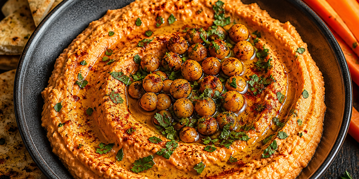 Zesty Roasted Red Pepper Hummus Zesty Roasted Red Pepper Hummus
