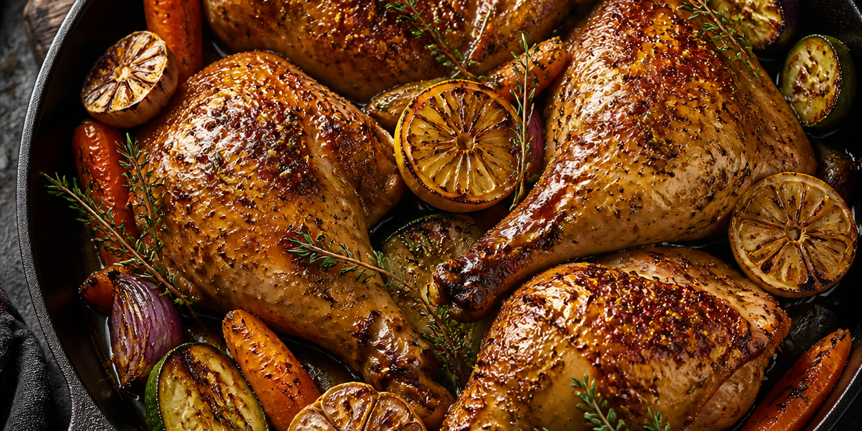 Zesty Mustard-Roasted Chicken Zesty Mustard-Roasted Chicken